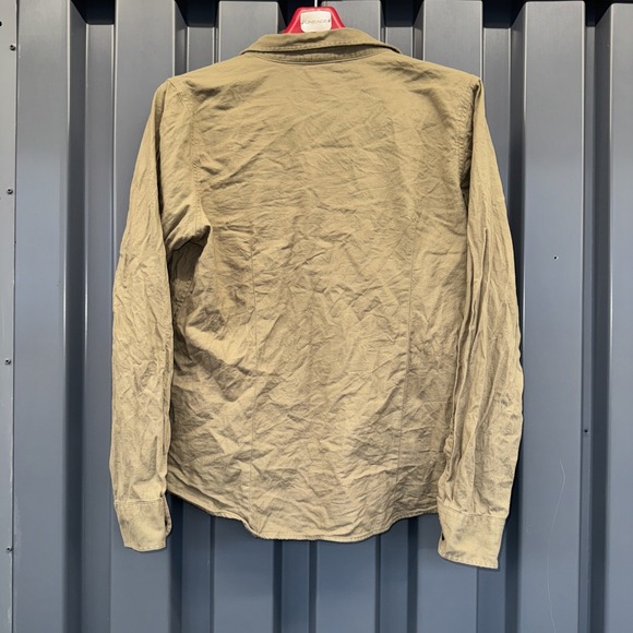 Women's Beige Fjord Flannel Shirt Sage Khaki Size S - Picture 5 of 7